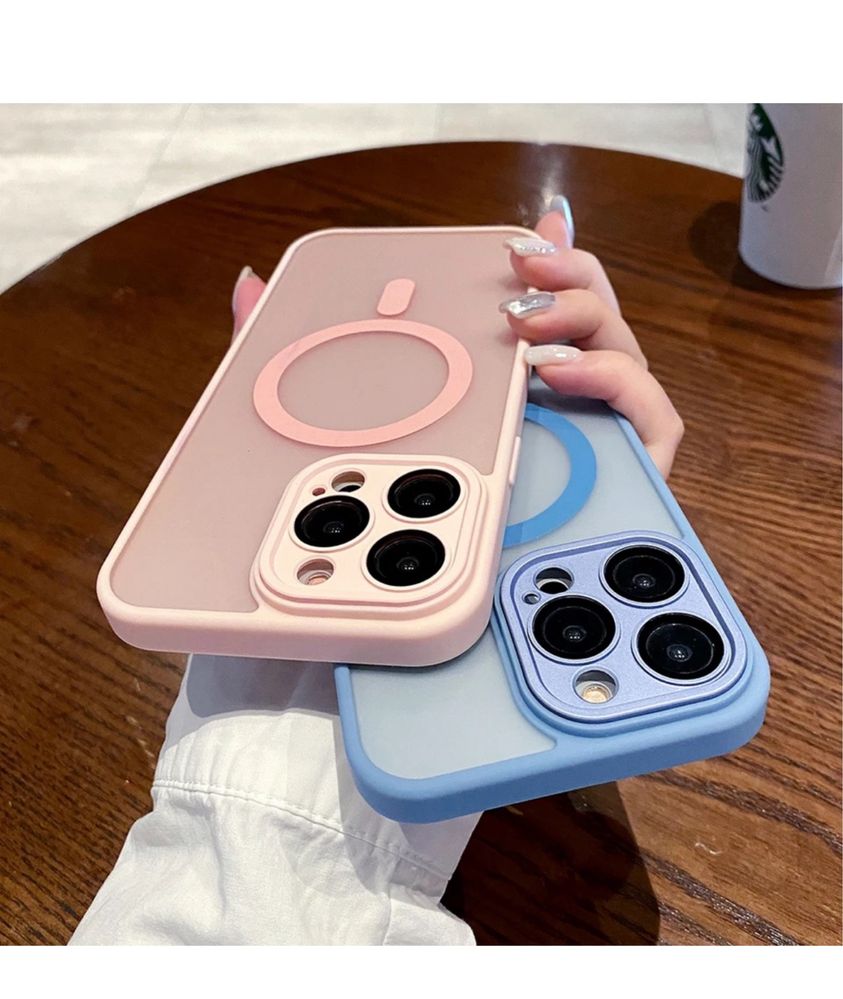 IPHONE 13/14/15/16/PRO/MAX/PLUS Husa Magsafe Protect Camera Colorata