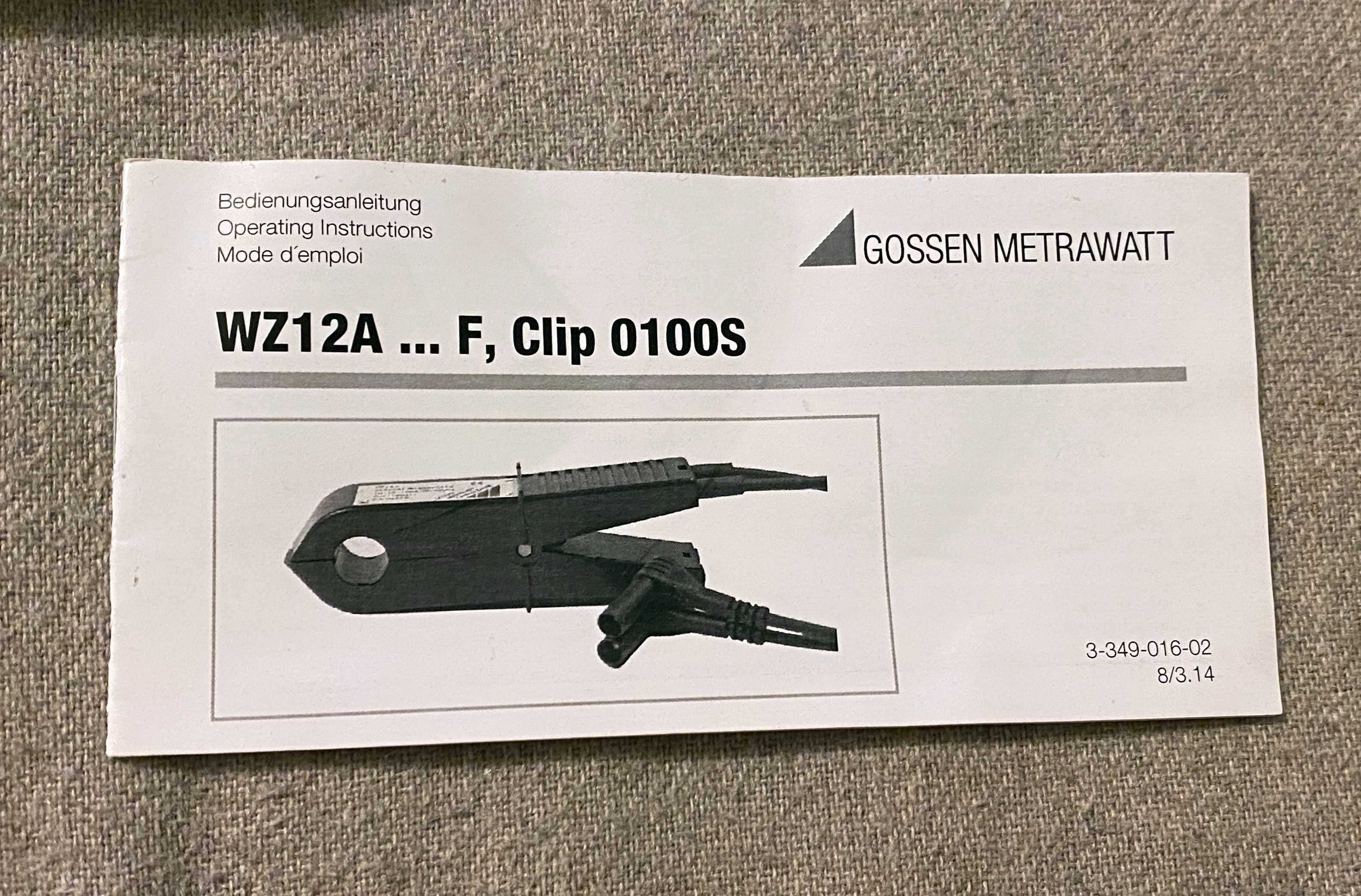 Adaptor clemă de curent Gossen Metrawatt WZ12B 10 mA ... 100 A