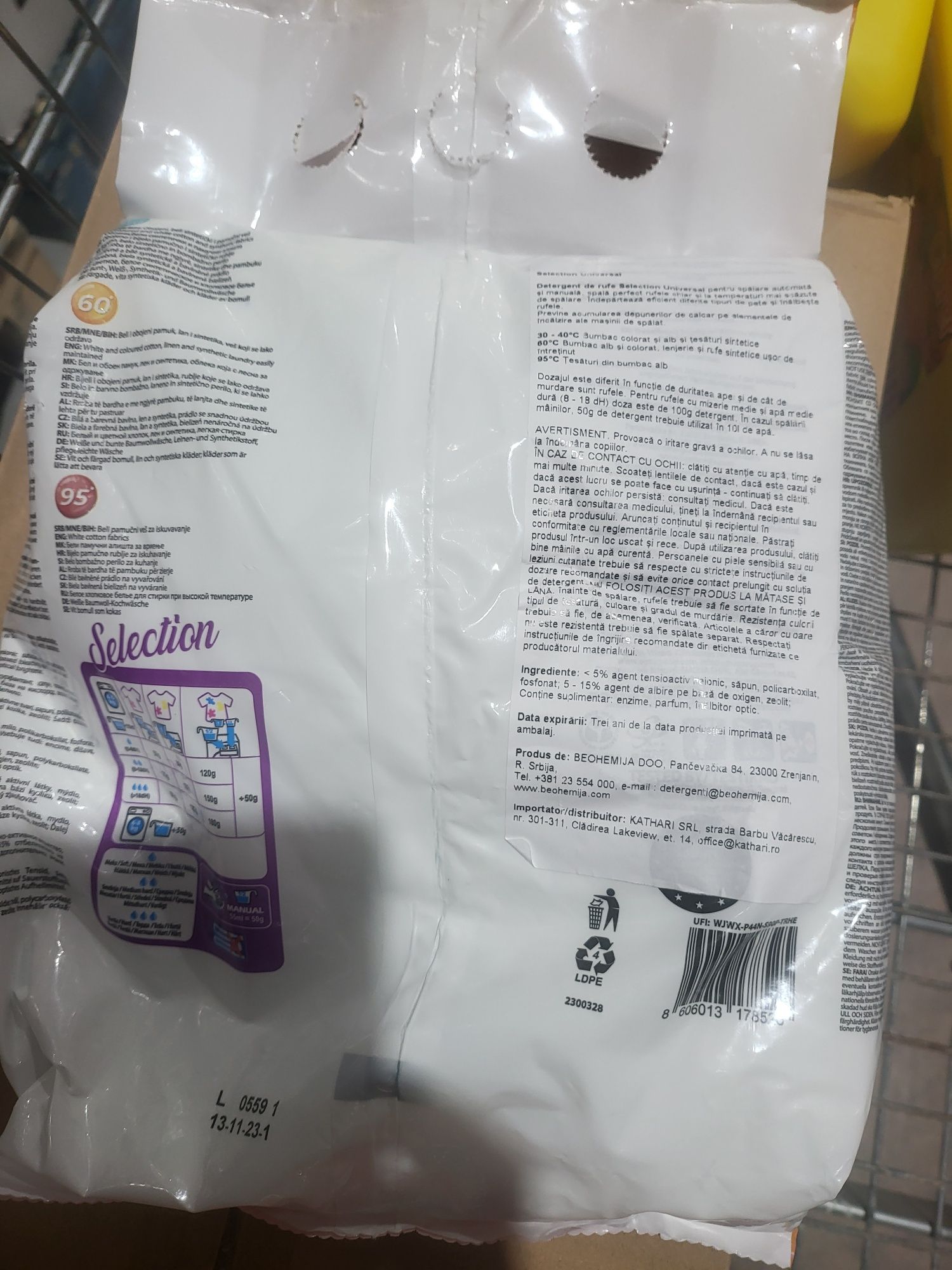 SELECTION detergent rufe Universal manual și automat 3kg