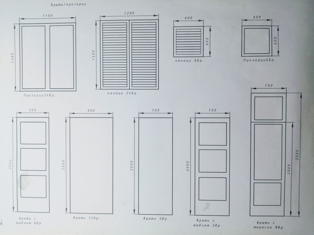 Панели, прозорци с желюзи - комплект, врати!