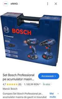 Bormasina cu acumulator si pistol impact Bosch set