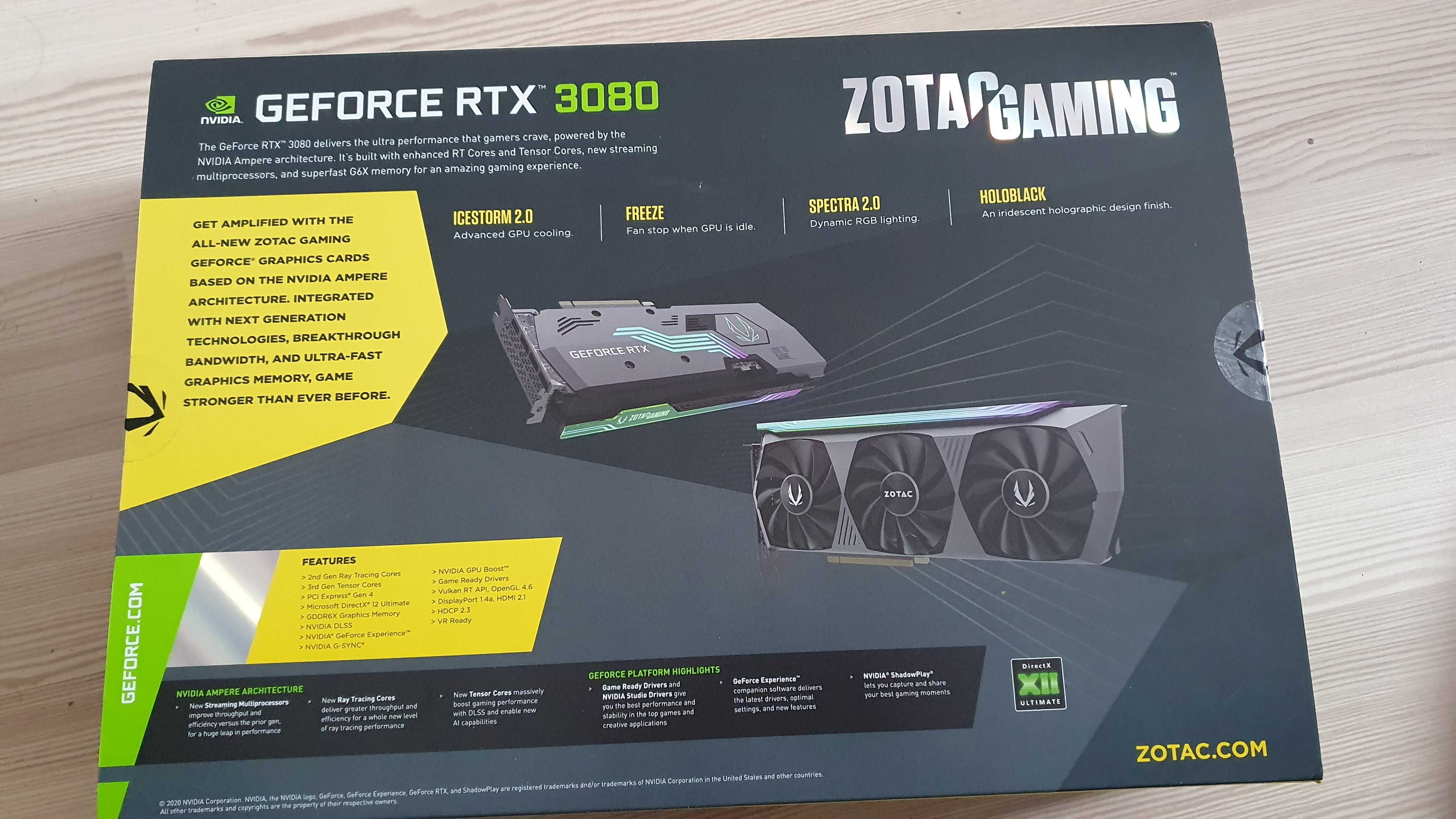 RTX 3080 Zotac Amp HoloBlack Placa video Nvidia PC (nu ti, gtx , amd )