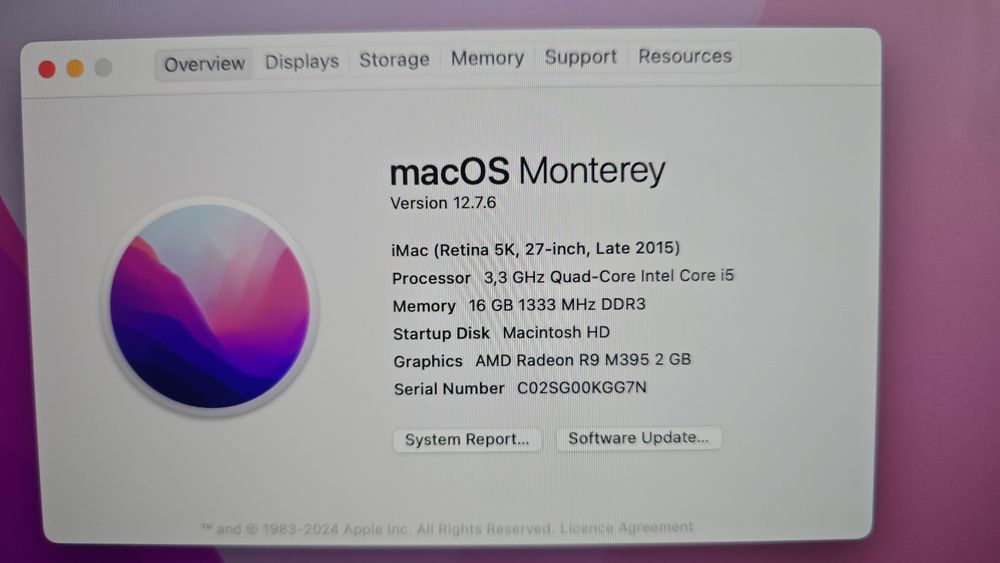 Vand Apple IMac 2015