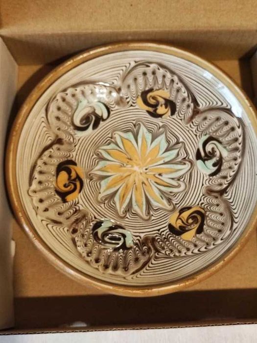 Farfurie ceramică de Horezu Marcovo, model unicat, nouă