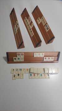 Joc rummy /remy / remi cu table de joc din lemn masiv lacuit