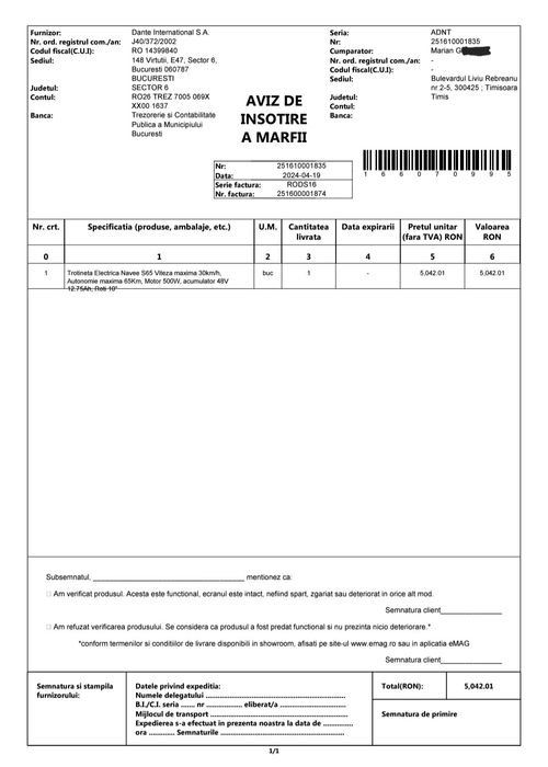 Trotineta Electrica Navee S65 Autonomie 65km motor 500w(xiaomi 4 ultra