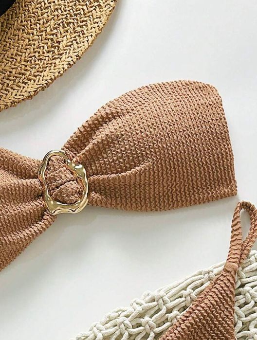 Дамски бежов бански