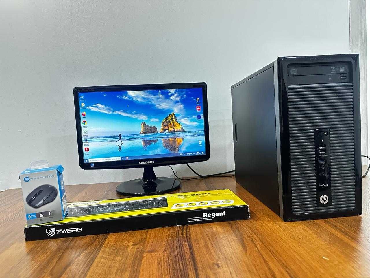 Компьютер в отличном состоянии с монитором 19", клавиатура, мышь.