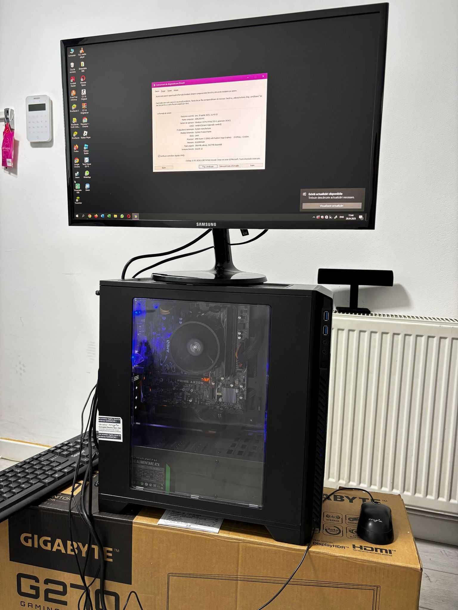 Calculator Gaming AMD Ryzen 3 3200G 3,6Ghz / Radeon Vega 8 / 220 SSD