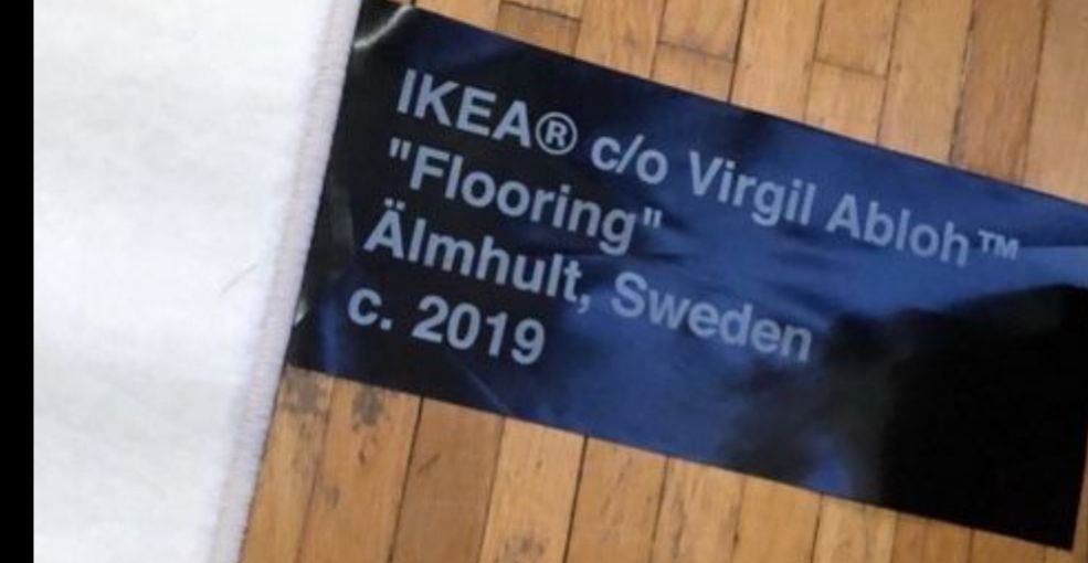 Ikea x Virgil Abloh MARKERAD “RECEIPT” Rug off white covor