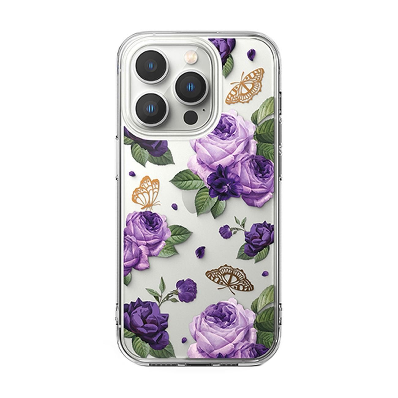 Кейс ringke fusion design за iphone 14 pro max puple rose