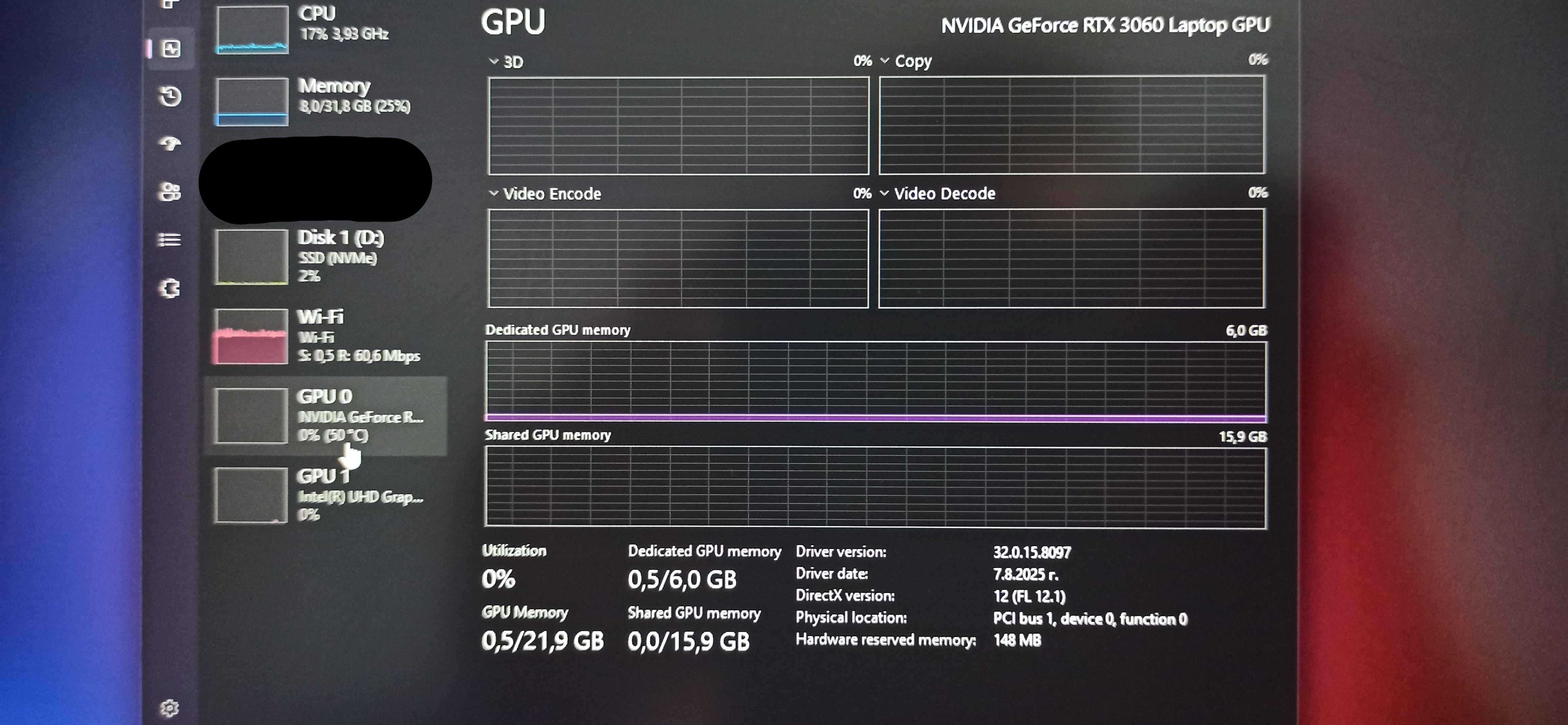 MSI лаптоп RTX 3060