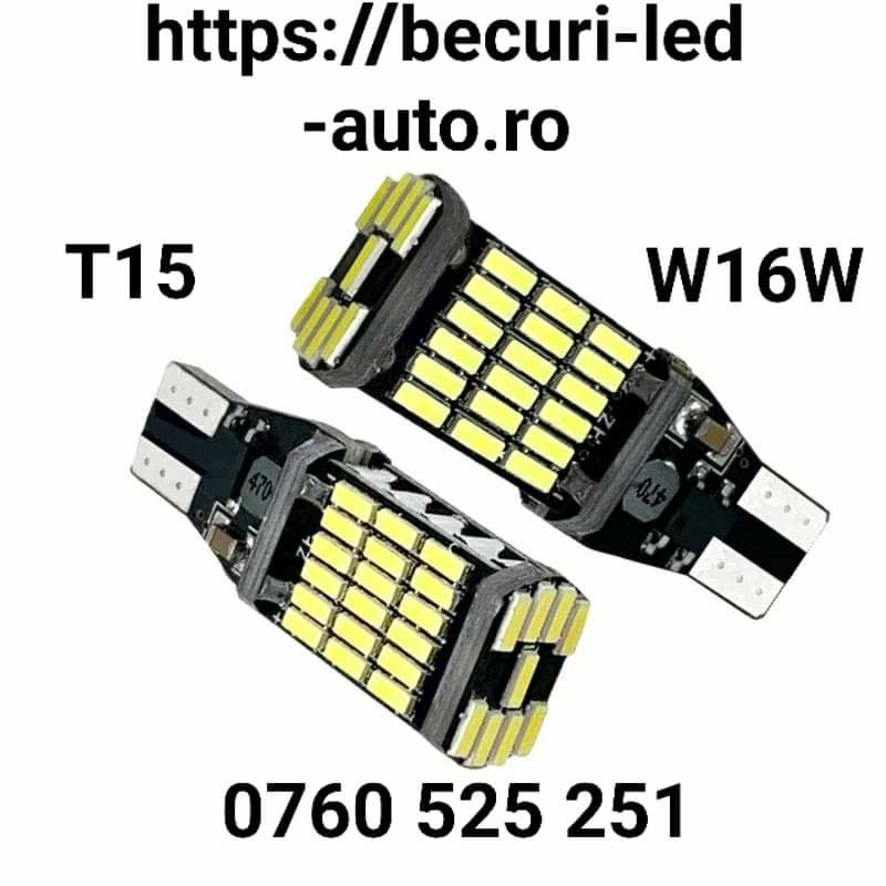 Bec Led T15-W16W/4014 Cu 45 Mini-Leduri Pe Bec(Can-Bus 100%)