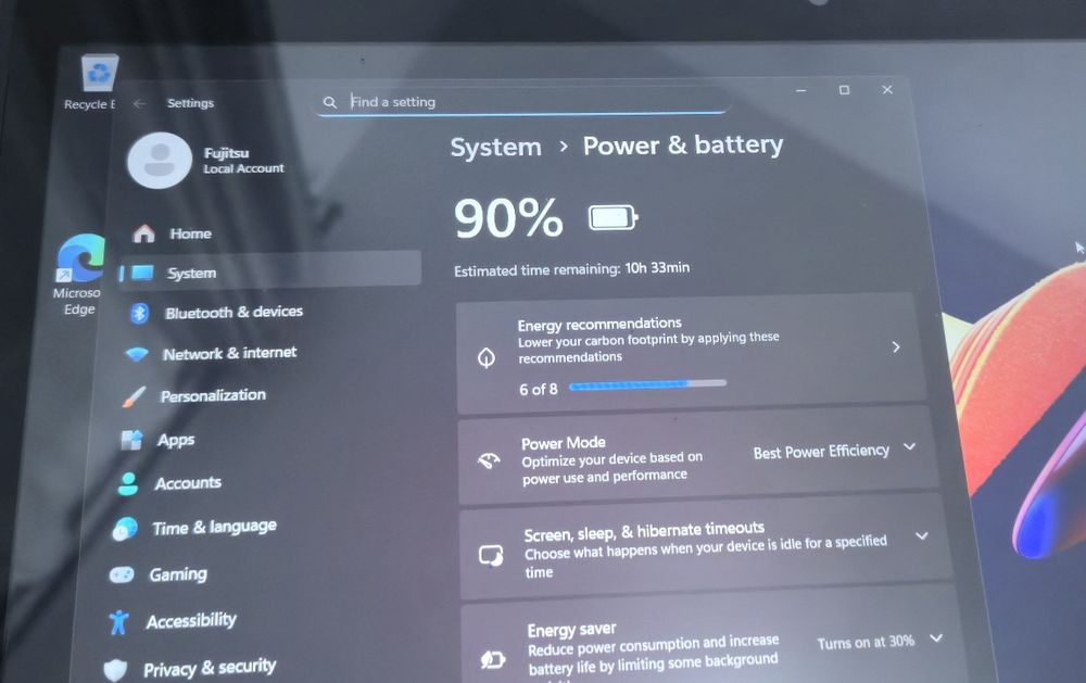 Laptop Fujitsu T936 tablet Intel I5 6300U 8GB DDR4 260 SSD Windows 11