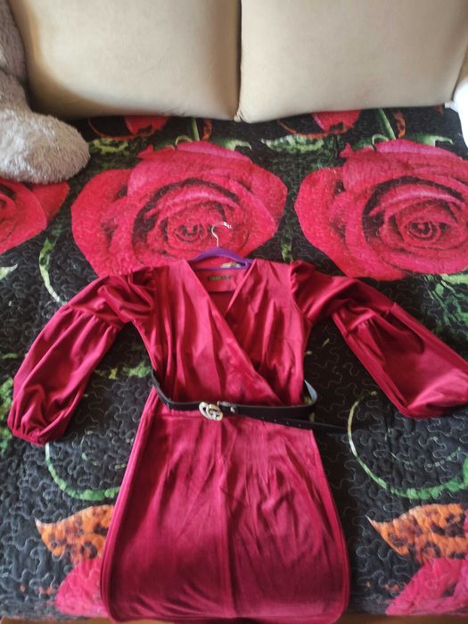 Платье вечернее велюровое