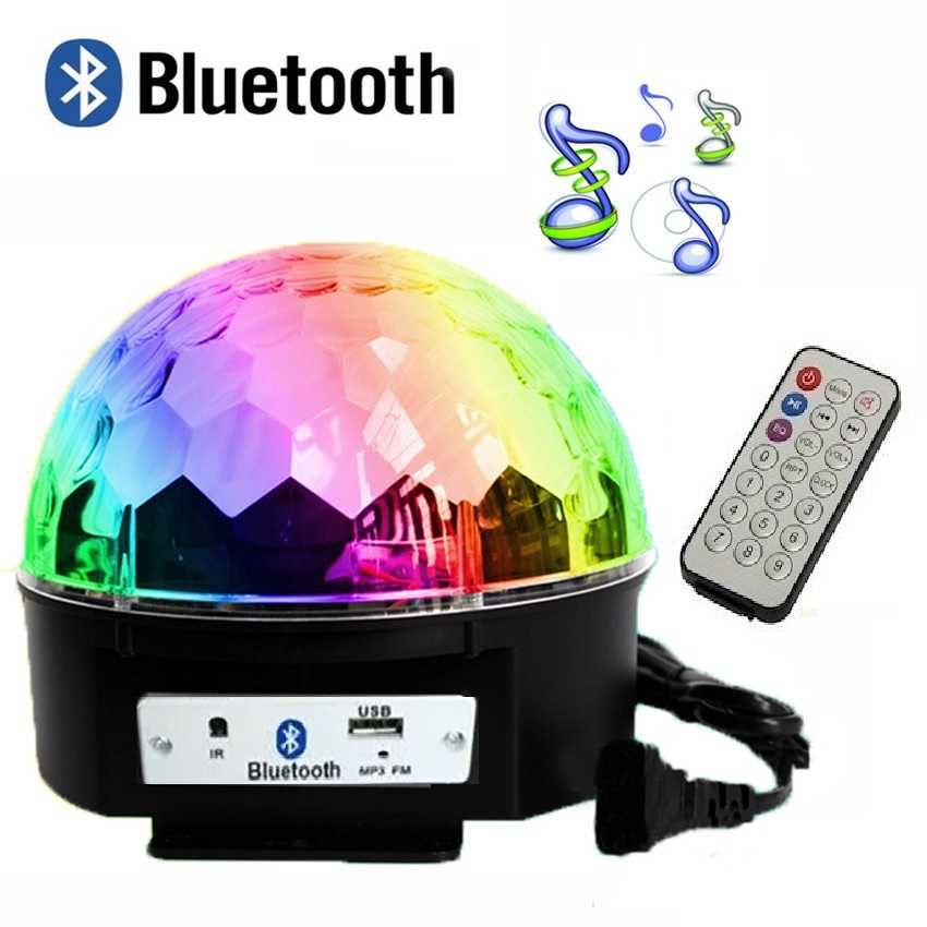 Cветящийся диско шар (цветомузыка) с Bluetooth и USB.