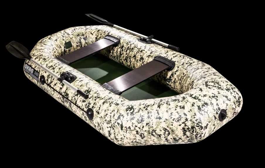 Лодка АКВА-ОПТИМА 240 графит. зеленый. камуфляж (пикс.зеленый)