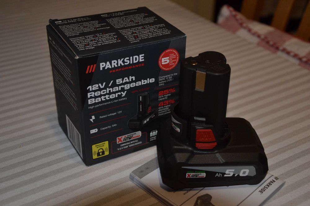 Нова батерия Parkside 12V, 5Ah
