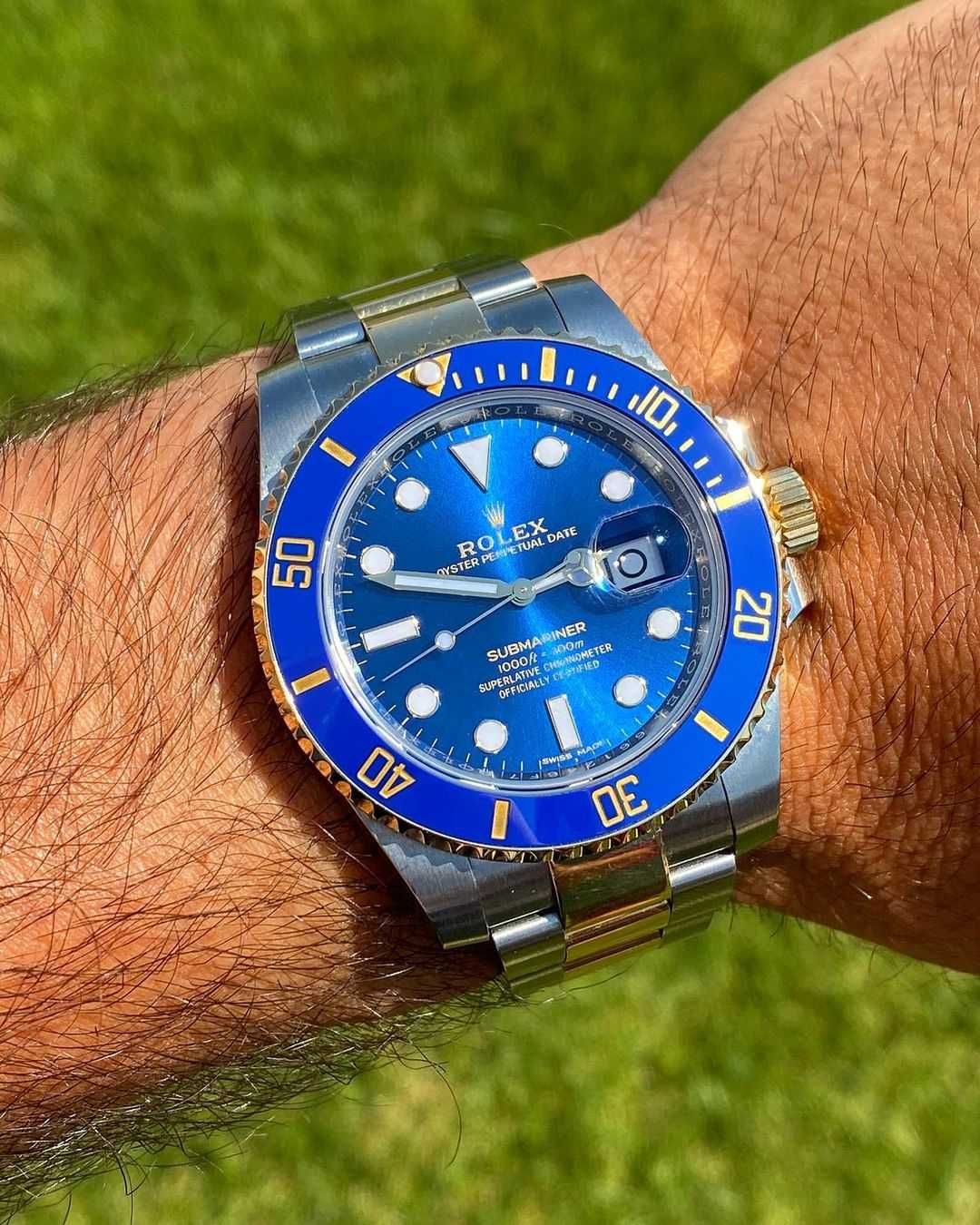 Часовници Rolex Submariner сребро злато синьо