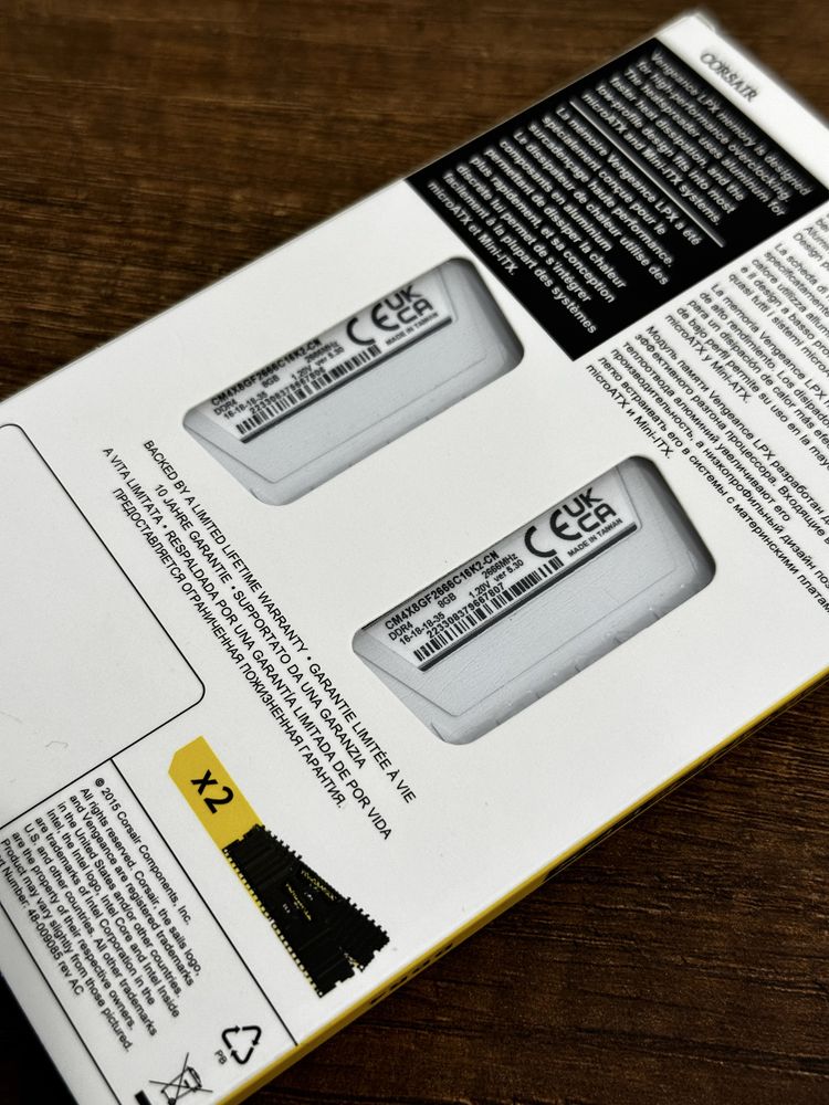 Оперативная память ОЗУ Corsair Vengeance LPX DDR4 16GB (2x8GB) 2666MHz