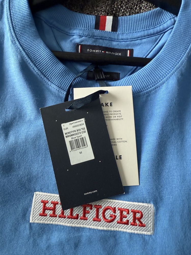 Tommy Hilfiger monotype box tricou albastru marimea M nou original
