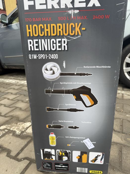 Aparat de spalat cu presiune nou, Ferrex 2400W, 170 bar, accesorii