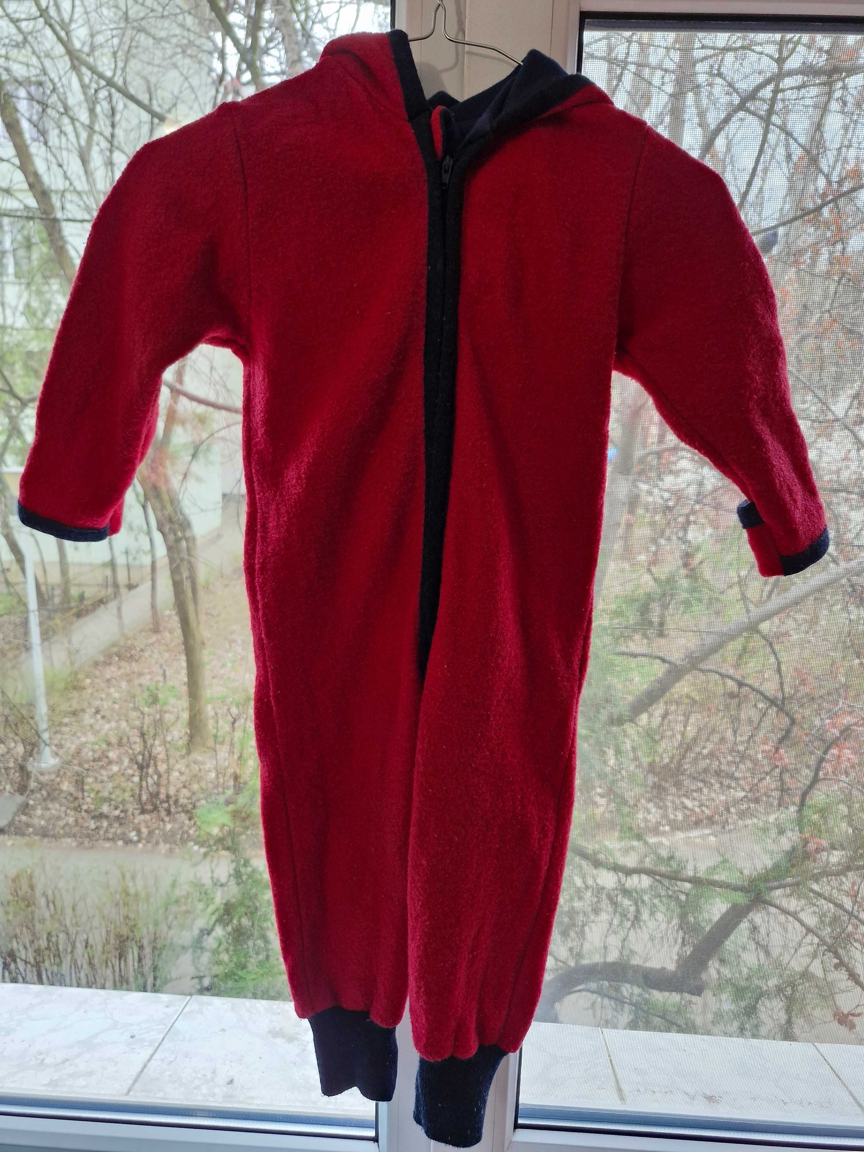 Overall din lână fiartă Iobio - Ruby, marime 74/80