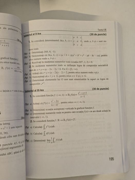 Culegere Mate pentru bacalaureat