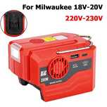Invertor portabil exterior 200W baterie Milwaukee 18V la AC 110V/220V