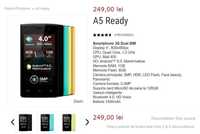ALLVIEW A5 Ready Smartphone-Dual SIM-8GB-Negru - NOU in Cutie Completa