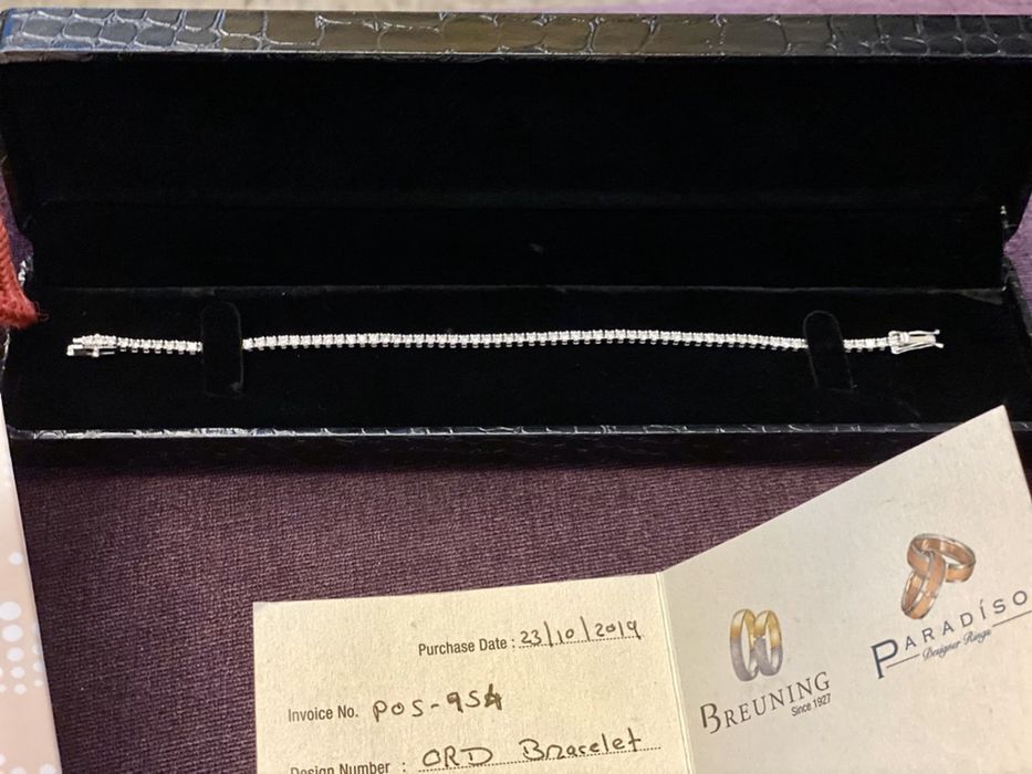 Bratara diamante NOUA (tennis bracelet) 2.42 ct ,aur alb 18k