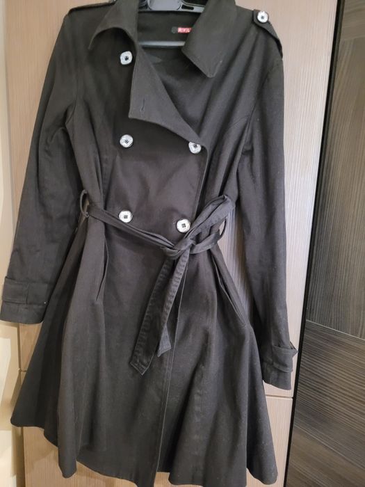 pardesiu negru, RVL, marimea 40, din bumbac