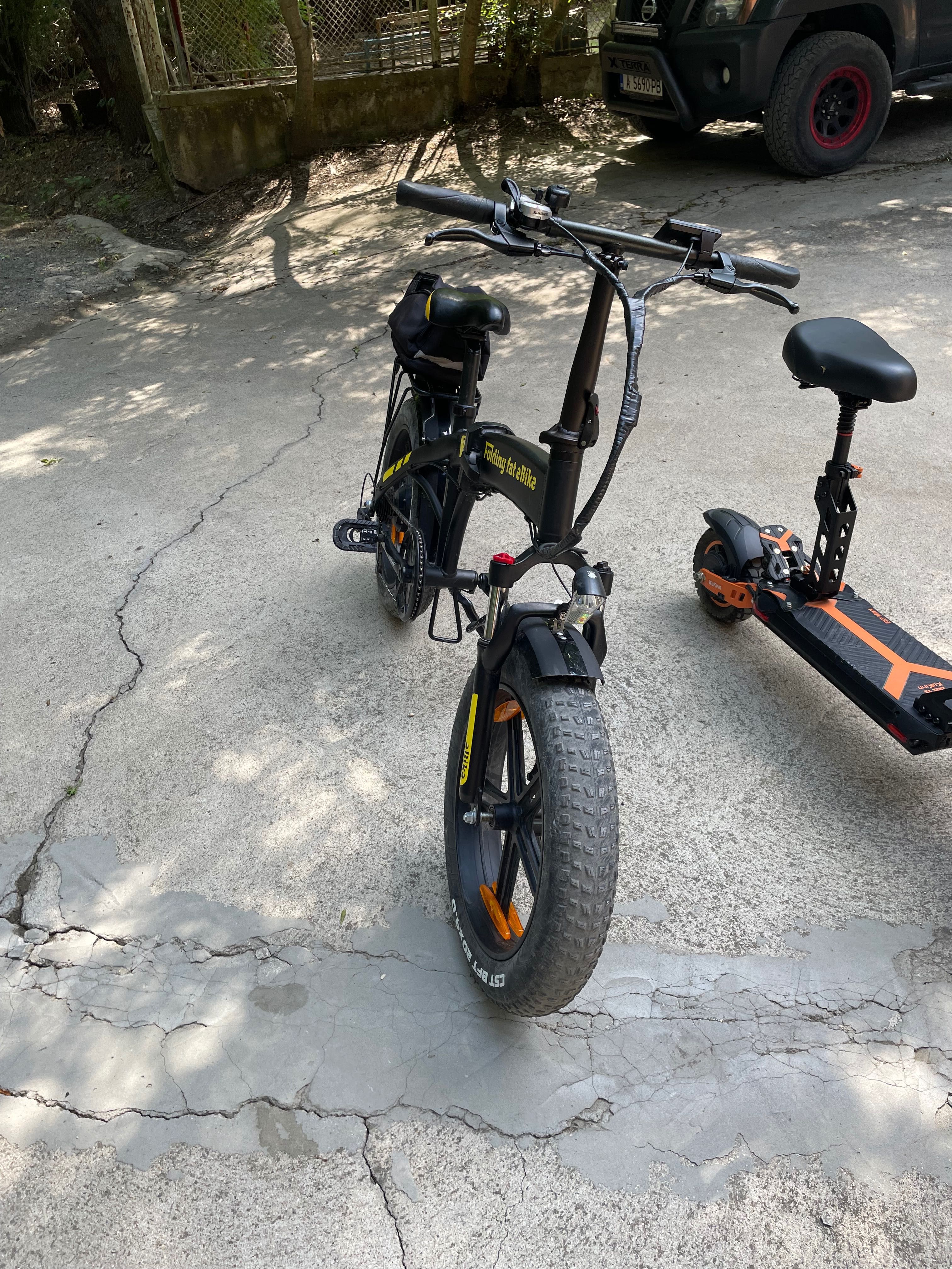 Продавам електрически велосипед e bike tnt 10 fat 20” pro