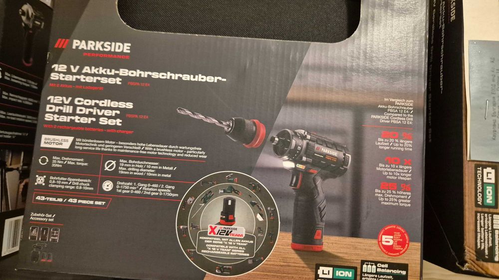 Винтоверт Parkside Parformance с 2 батерии и зарядно ГАРАНЦИЯ