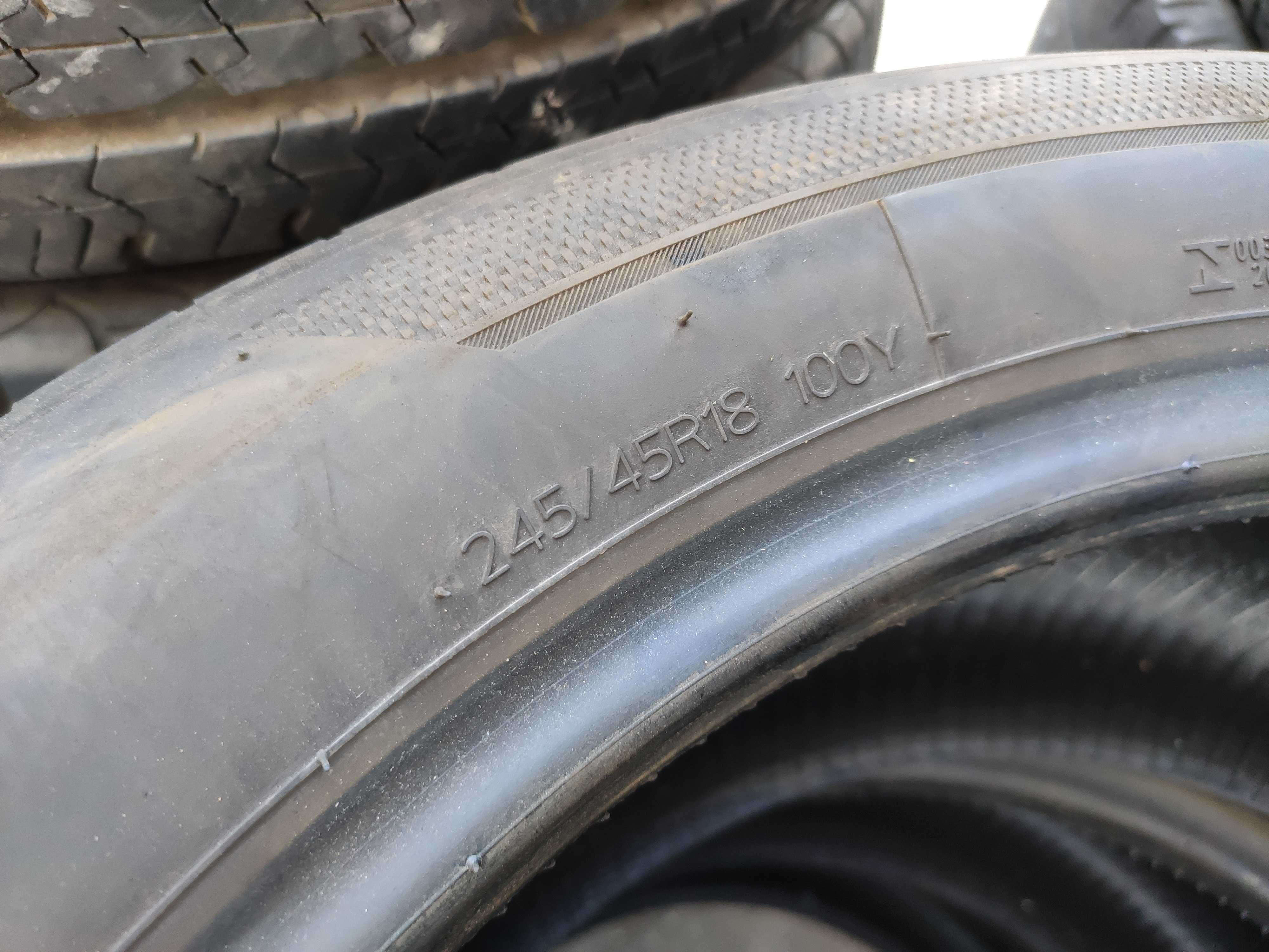 2бр Летни гуми 245 45 18 - Hankook - DOT 2024