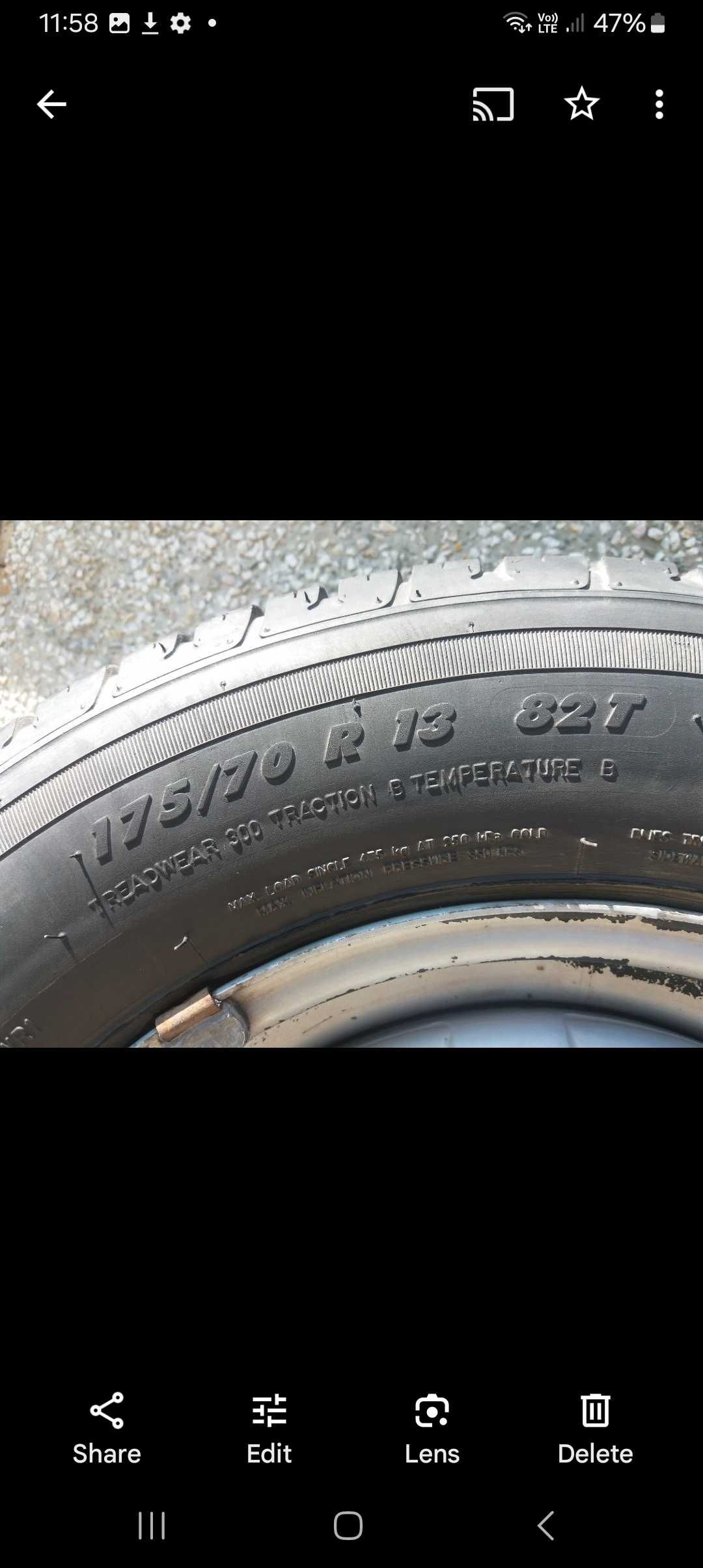 Летни гуми с метални джанти 13" цола