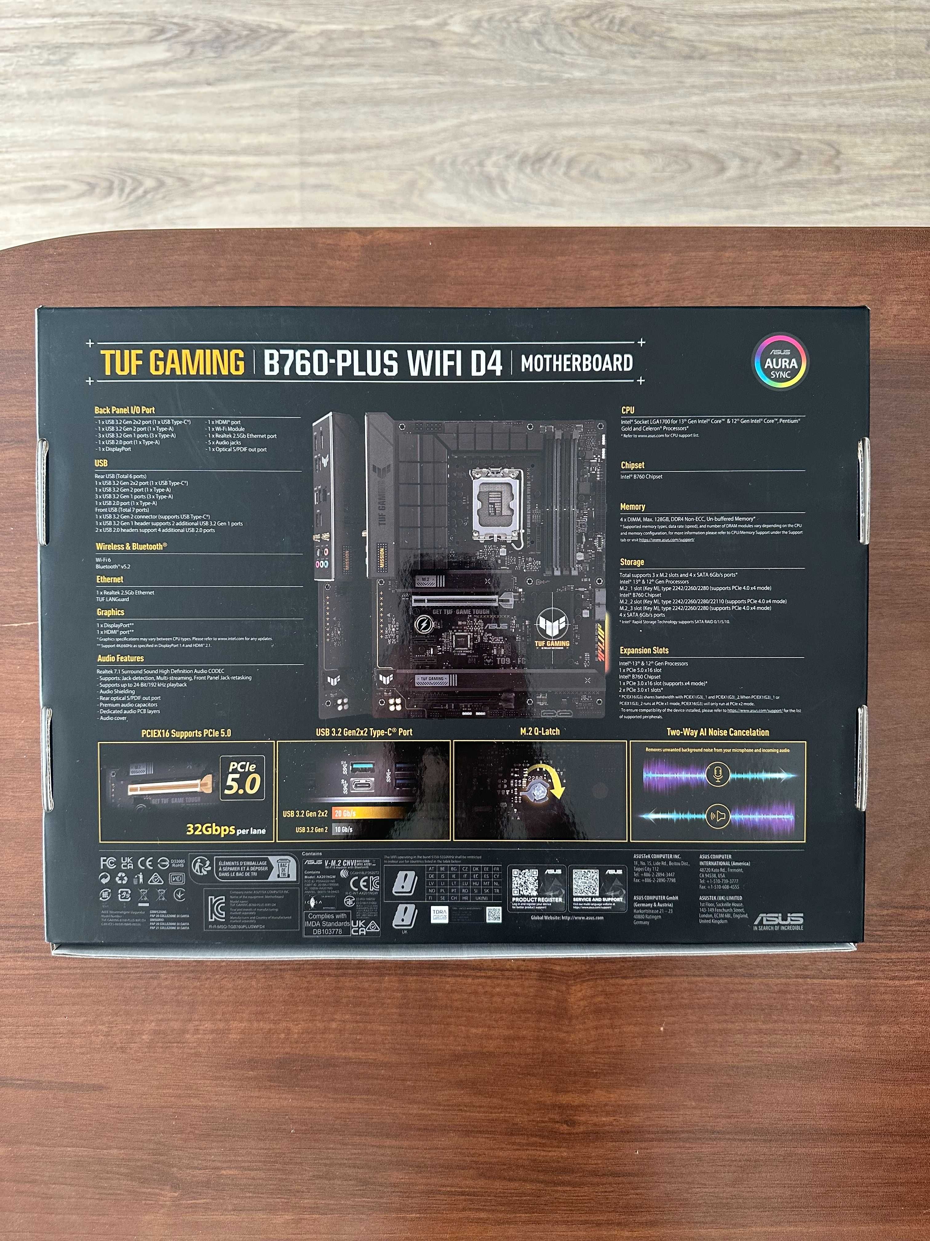 Материнская плата ASUS TUF GAMING B760-PLUS WIFI DDR4