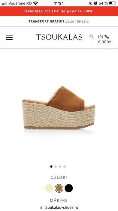 Espandrile platforme marime 38