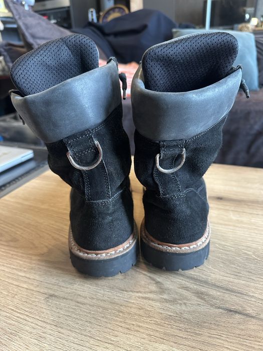 BALMAIN черни велурени високи боти