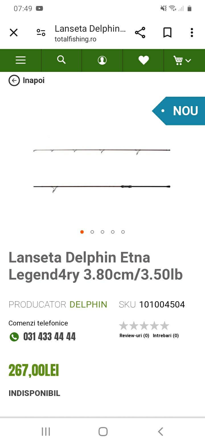 set crap: 3 lansete delphin etna/3 okuma inc 6000. noi