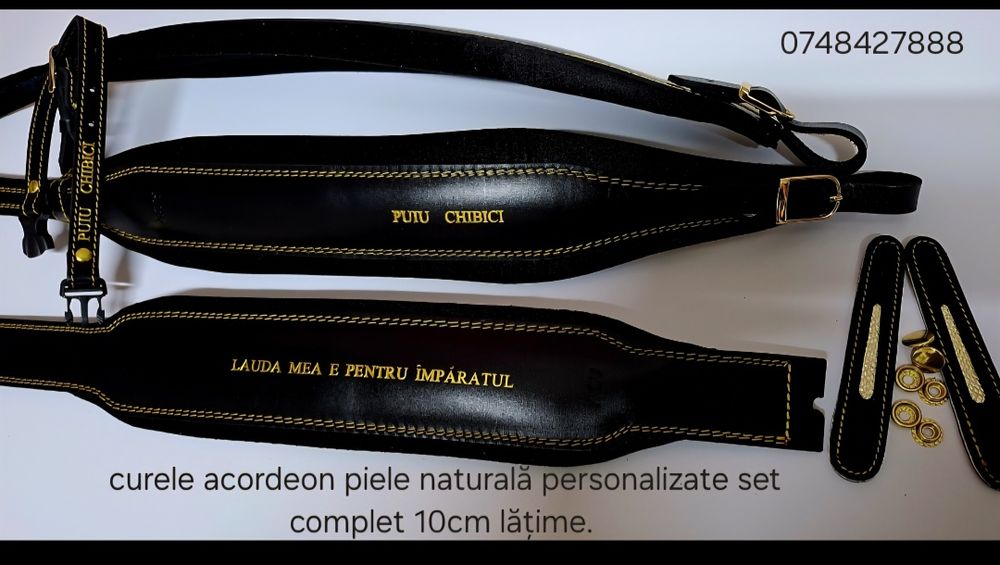 Curele acordeon piele naturală și catifea personalizate.. ..