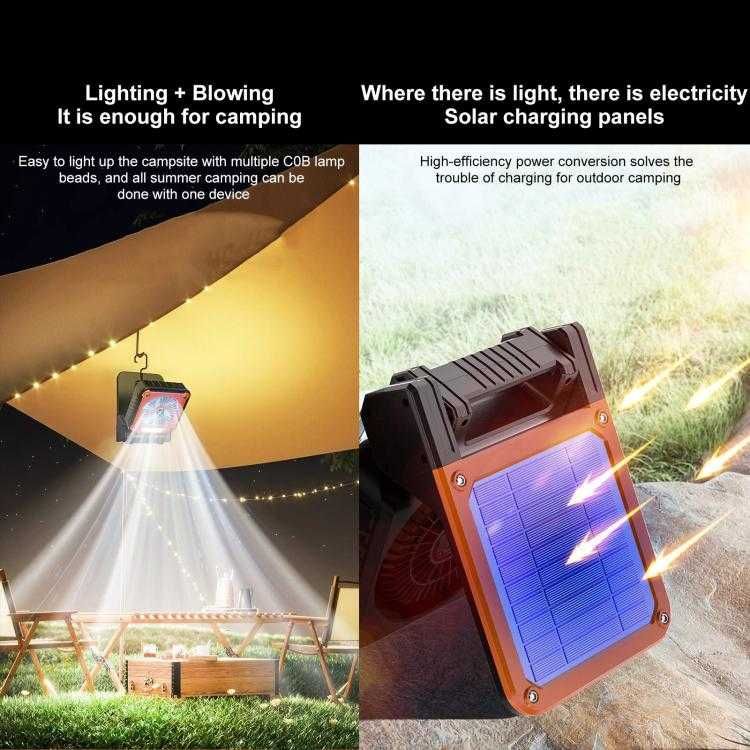 Портативный вентилятор на солнечной батарее с POWER BANK