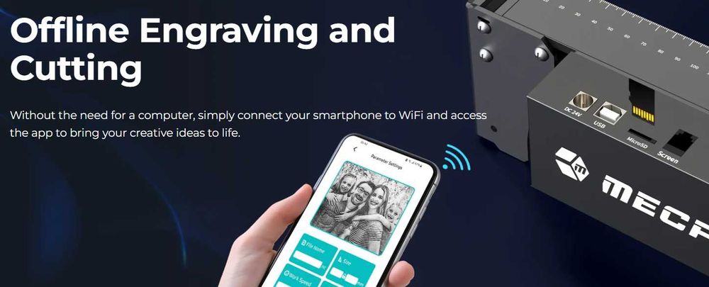 Laser Mecpow x5Pro, 33W Optic, 600x600mm + Pompa aer inclusa, WiFi-NOU