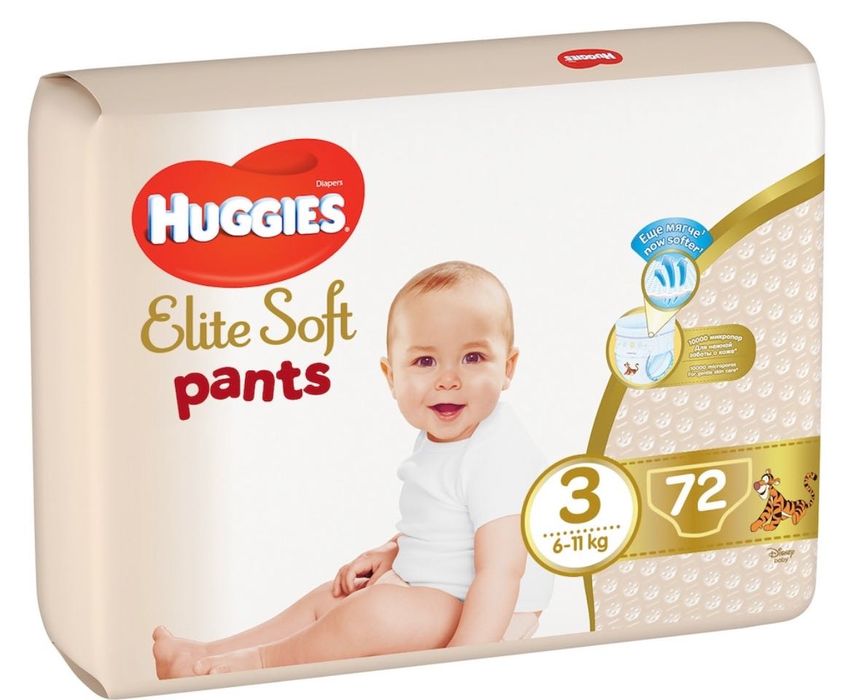 Пелени-гащички Huggies Elite Soft Pants Размер 3 65 броя
