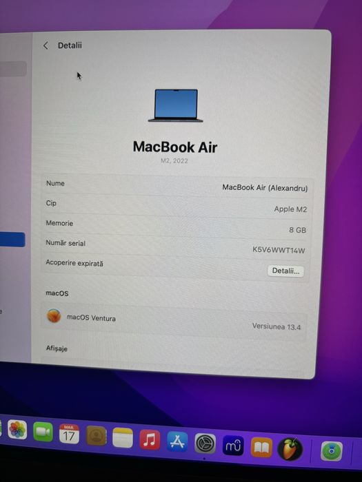 Macbook Air 13” M2