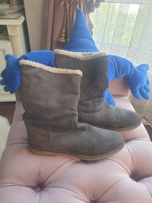 Замшевые осенн-весенние сапожки