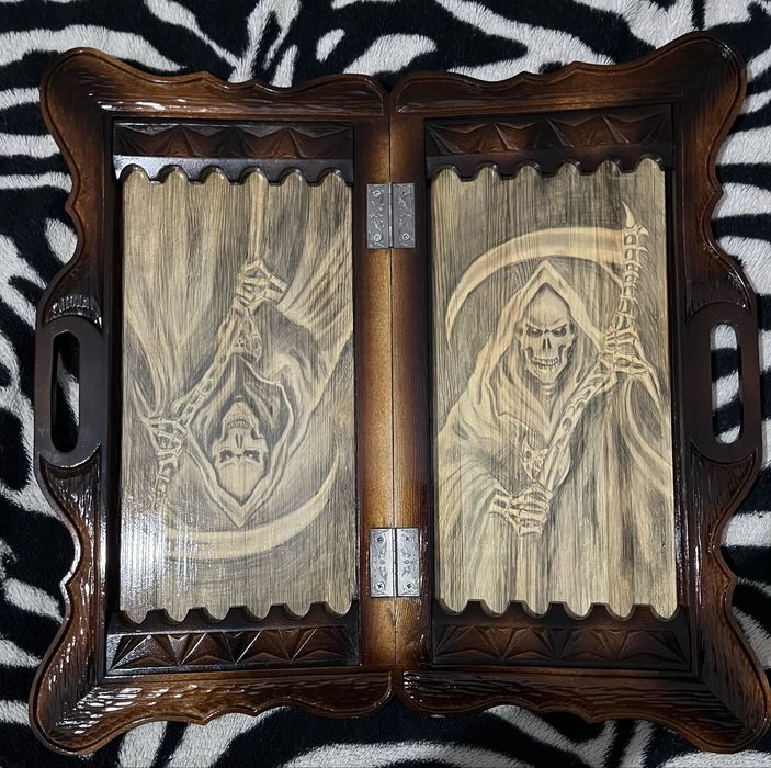 Нарды-шахматы двойник ручной работы