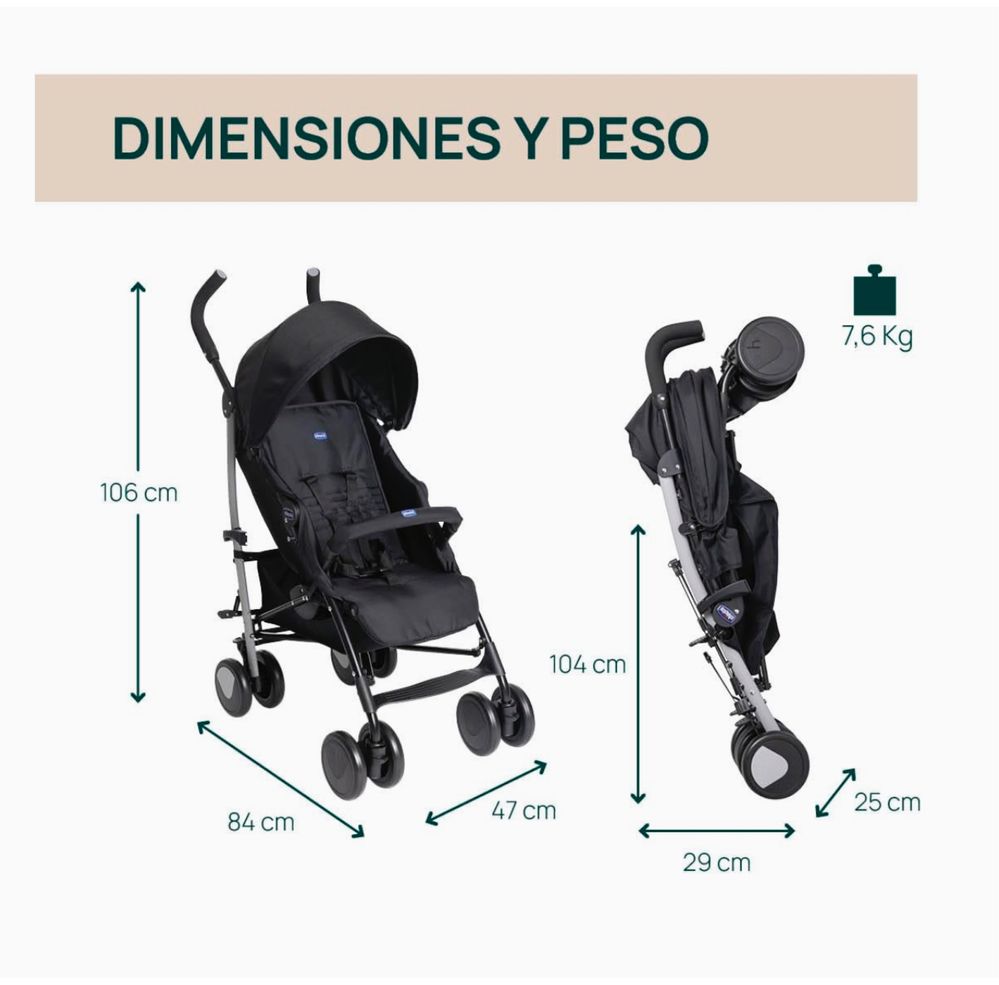 Carucior Chicco Echo Lite, usor, 0+ luni-22 kg, inclinab in 4 pozitii.