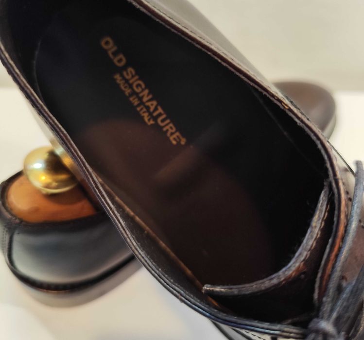Pantofi oxford 39 39.5 cap toe Old Signature NOI piele naturala maro