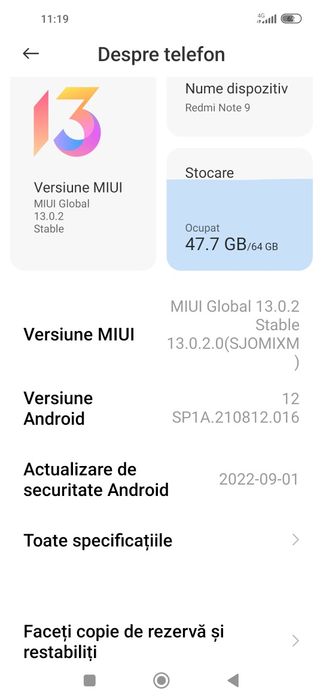 Telefon Xiaomi Redmi 9,Liber de rețea.Impecabil.Pret-750 de Lei NEG.